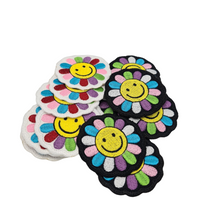 Load image into Gallery viewer, Embroidered Iron On Flower Cloth Patch Small