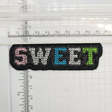 Load image into Gallery viewer, Glitter Vinyl Iron On Patch SWEET
