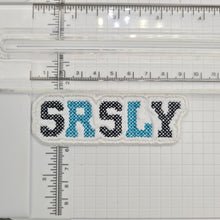 Load image into Gallery viewer, Glitter Vinyl Iron On Patch SRSLY