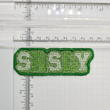 Load image into Gallery viewer, Glitter Vinyl Iron On Patch SRSLY
