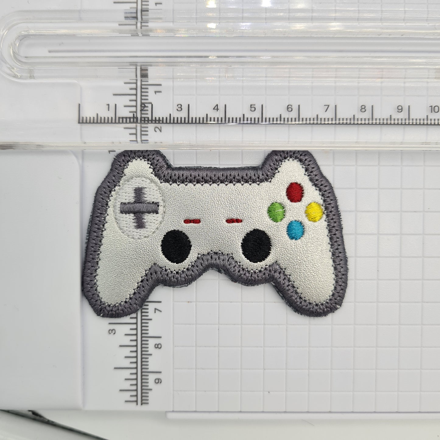 Embroidered Vinyl Iron On Game Controller Patch