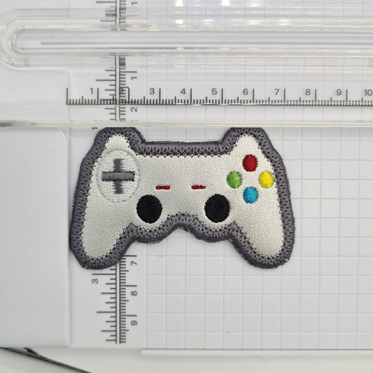 Embroidered Vinyl Iron On Game Controller Patch
