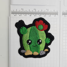 Load image into Gallery viewer, Large Embroidered Cloth Patch Kawaii Cactus