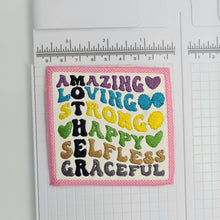 Load image into Gallery viewer, White and Pink Vinyl Iron On Square Patch - Mother Mum