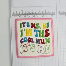Load image into Gallery viewer, White and Pink Vinyl Iron On Square Patch - Mother Mum
