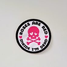 Load image into Gallery viewer, Embroidered Iron On Vinyl Large Patch Anti Valentine's Skull