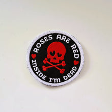 Load image into Gallery viewer, Embroidered Iron On Vinyl Large Patch Anti Valentine's Skull