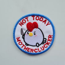 Load image into Gallery viewer, Embroidered Circular Cloth iron On Patch - Motherclucker