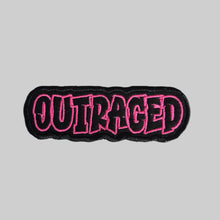 Load image into Gallery viewer, Embroidered Cloth Iron On 'Outraged' Patch