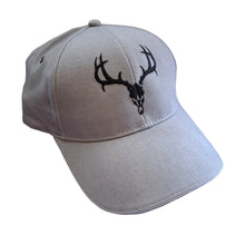 Load image into Gallery viewer, Embroidered Deer Skull 6 Panel Structured Cloth Cap