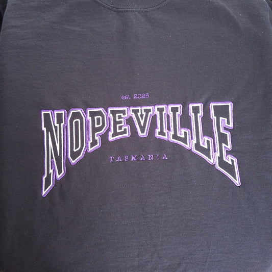 "Nopeville" Snarky Slogan Jumper – Anti-Social Vibes Only