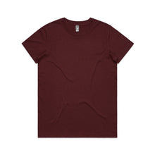 Load image into Gallery viewer, AS Colour Women’s Maple Tee – Midweight 180 GSM 100% Combed Cotton