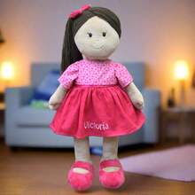 Load image into Gallery viewer, Embroidery Buddy Alley Summerside Doll – Personalised Plush Toy (50cm)