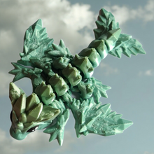 Load image into Gallery viewer, 3D Printed Mini Crystal Dragon Cinderwing