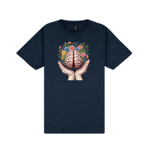 Load image into Gallery viewer, Flowery Brain T-Shirt - DTF Printed Gildan Unisex Tee - 100% Ring-Spun Cotton