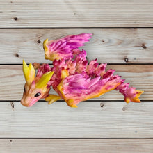 Load image into Gallery viewer, 3D Printed UV Resin Tiny Articulated Crystalwing Dragon