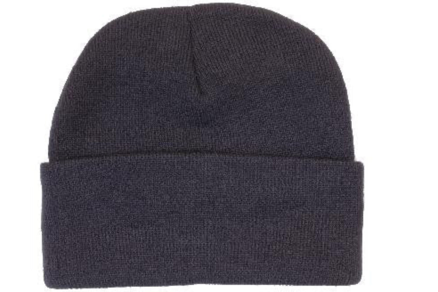 Navy beanie on a white background
