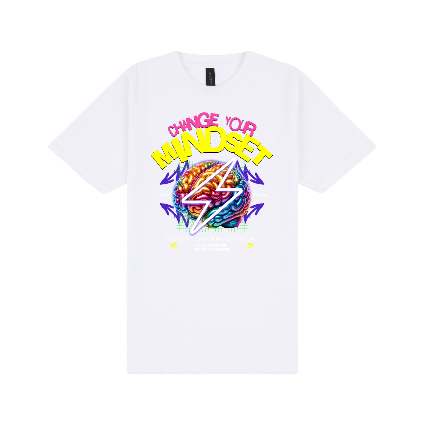Mindset T-Shirt - DTF Printed Gildan Unisex Tee - 100% Ring-Spun Cotton