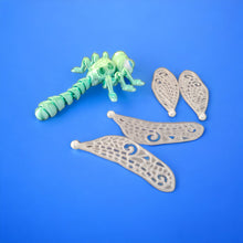 Load image into Gallery viewer, 3D Printed Silk Rainbow Dragonfly with Wings