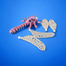 Load image into Gallery viewer, 3D Printed Silk Rainbow Dragonfly with Wings