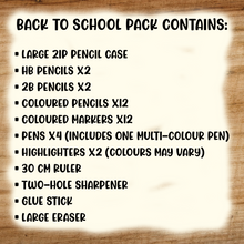 Load image into Gallery viewer, Personalised Back to School Pencil Case & Stationery Pack - Stars Design