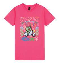 Load image into Gallery viewer, Let’s Do This Before My Anxiety Kicks In - DTF Print Slogan Ladies Style Tee