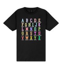 Load image into Gallery viewer, Alphabet Affirmations - DTF Print Slogan T-Shirt
