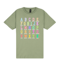 Load image into Gallery viewer, Alphabet Affirmations - DTF Print Slogan T-Shirt