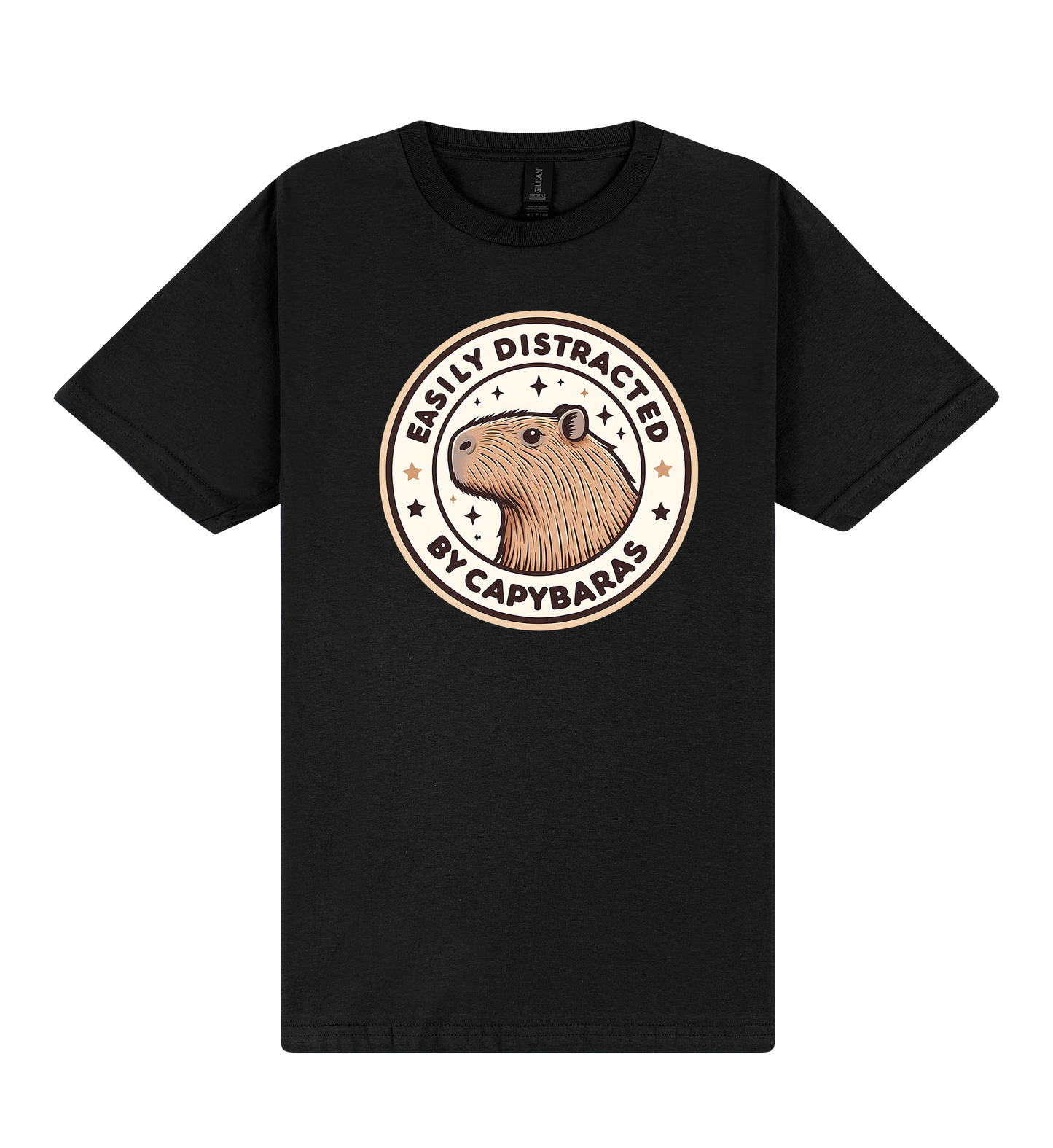 Easily Distracted by Capybaras - Capybara Slogan T-Shirt