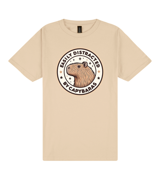 Easily Distracted by Capybaras - Capybara Slogan T-Shirt