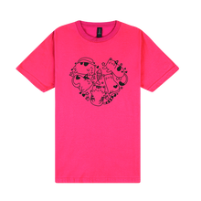 Load image into Gallery viewer, Cute Cat Heart - DTF Print Slogan T-Shirt