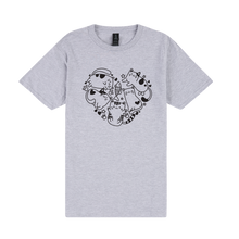 Load image into Gallery viewer, Cute Cat Heart - DTF Print Slogan T-Shirt