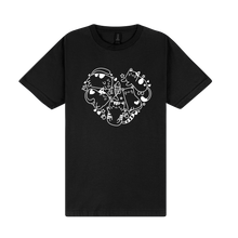Load image into Gallery viewer, Cute Cat Heart - DTF Print Slogan T-Shirt