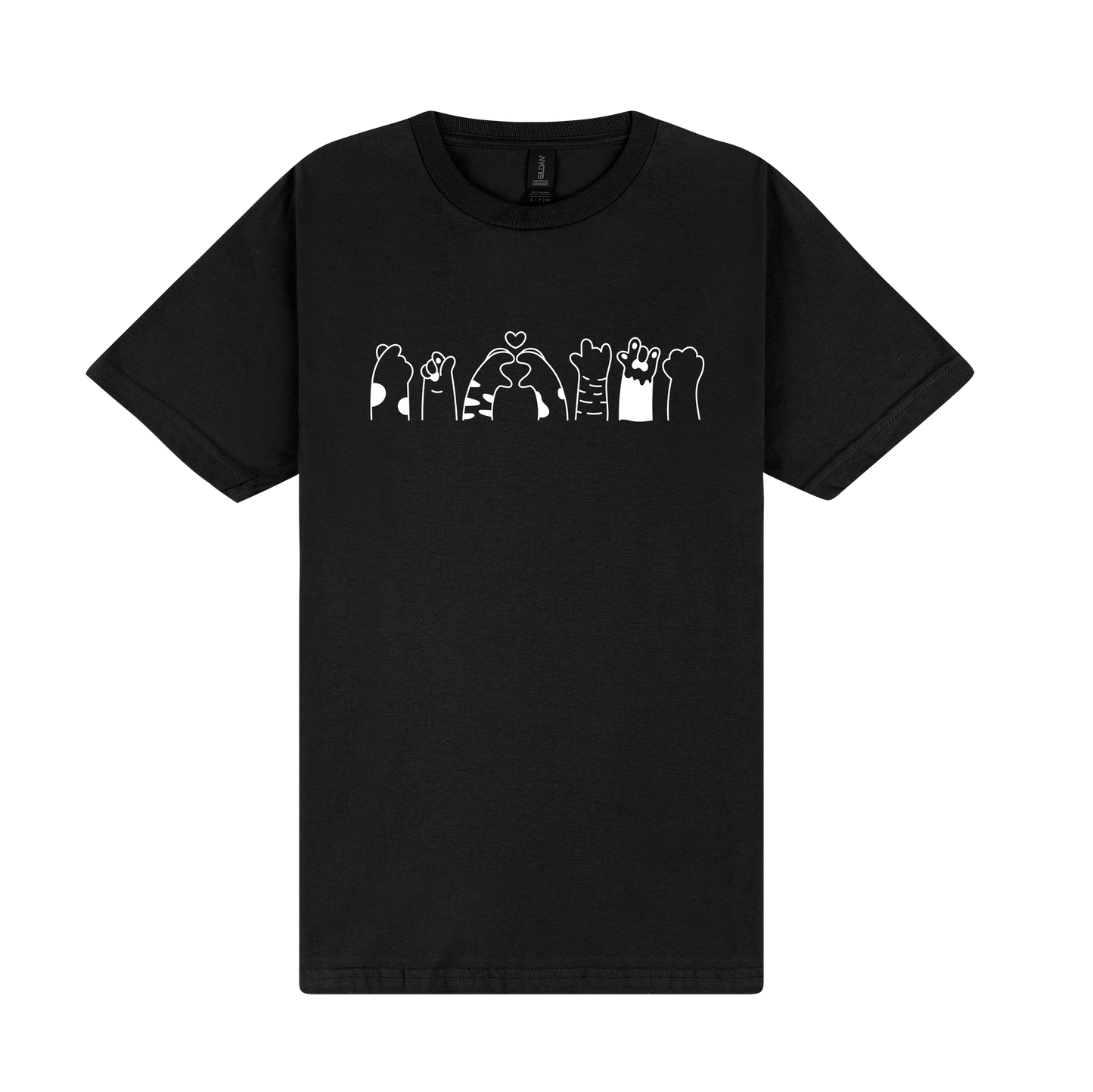 Cute Cat Paws - DTF Print Slogan T-Shirt