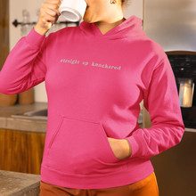 Load image into Gallery viewer, Knackered Embroidered Phrase Hoodie Sz L - Wear Your Mood