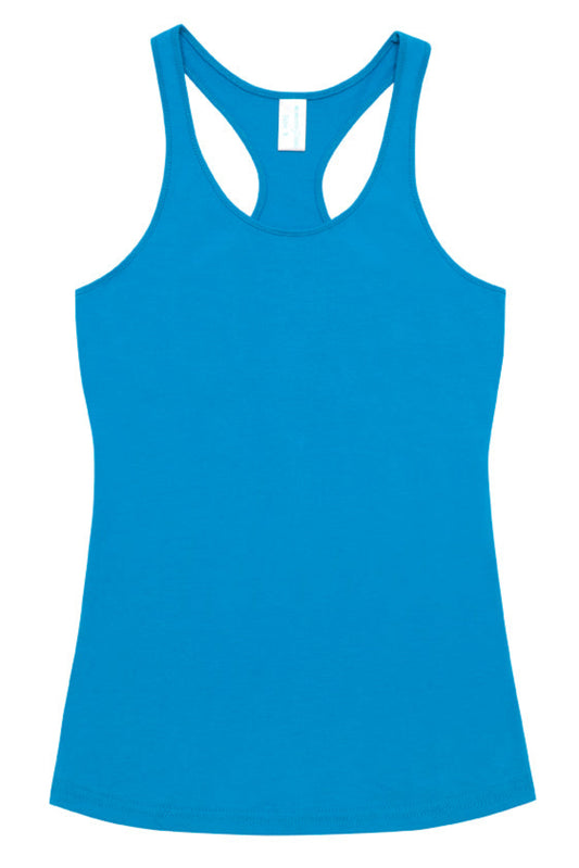 Blue tank top on a white background