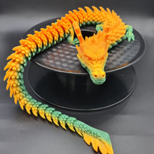 Load image into Gallery viewer, Two Tone PLA 3D Printed Articulated Dragon