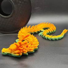 Load image into Gallery viewer, Two Tone PLA 3D Printed Articulated Dragon