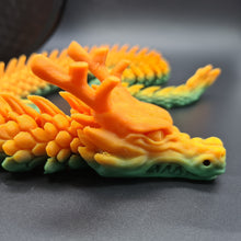 Load image into Gallery viewer, Two Tone PLA 3D Printed Articulated Dragon