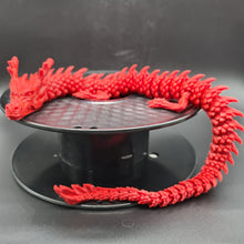 Load image into Gallery viewer, Red PLA 3D Printed Articulated Dragon