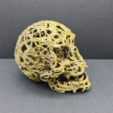 Load image into Gallery viewer, Silk 2 Tone PLA 3D Printed Textured Skull Black Bronze