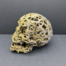 Load image into Gallery viewer, Silk 2 Tone PLA 3D Printed Textured Skull Black Bronze