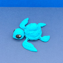 Load image into Gallery viewer, 3d Printed Cyan Blue PLA Dessurtle Turtles Cinderwing