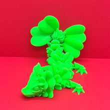 Load image into Gallery viewer, 3d PLA Printed Baby Green Clover Dragon Cinderwing