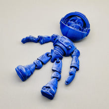 Load image into Gallery viewer, Flexi Factory Astronaut Skeleton Blue Silver Silk PLA