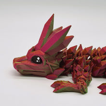 Load image into Gallery viewer, 3d Printed Baby Crystal Dragon Tri Colour Silk PLA Cinderwing