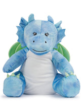 Load image into Gallery viewer, Dragon/Dino- Personalised Embroidered Zippies by Mumbles