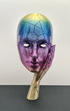 Load image into Gallery viewer, ‘Cracked Amber’ Statue Model 3D Printed Rainbow Silk PLA