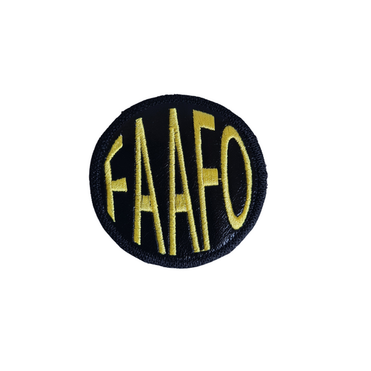 Embroidered Small Circular Vinyl Patch FAAFO