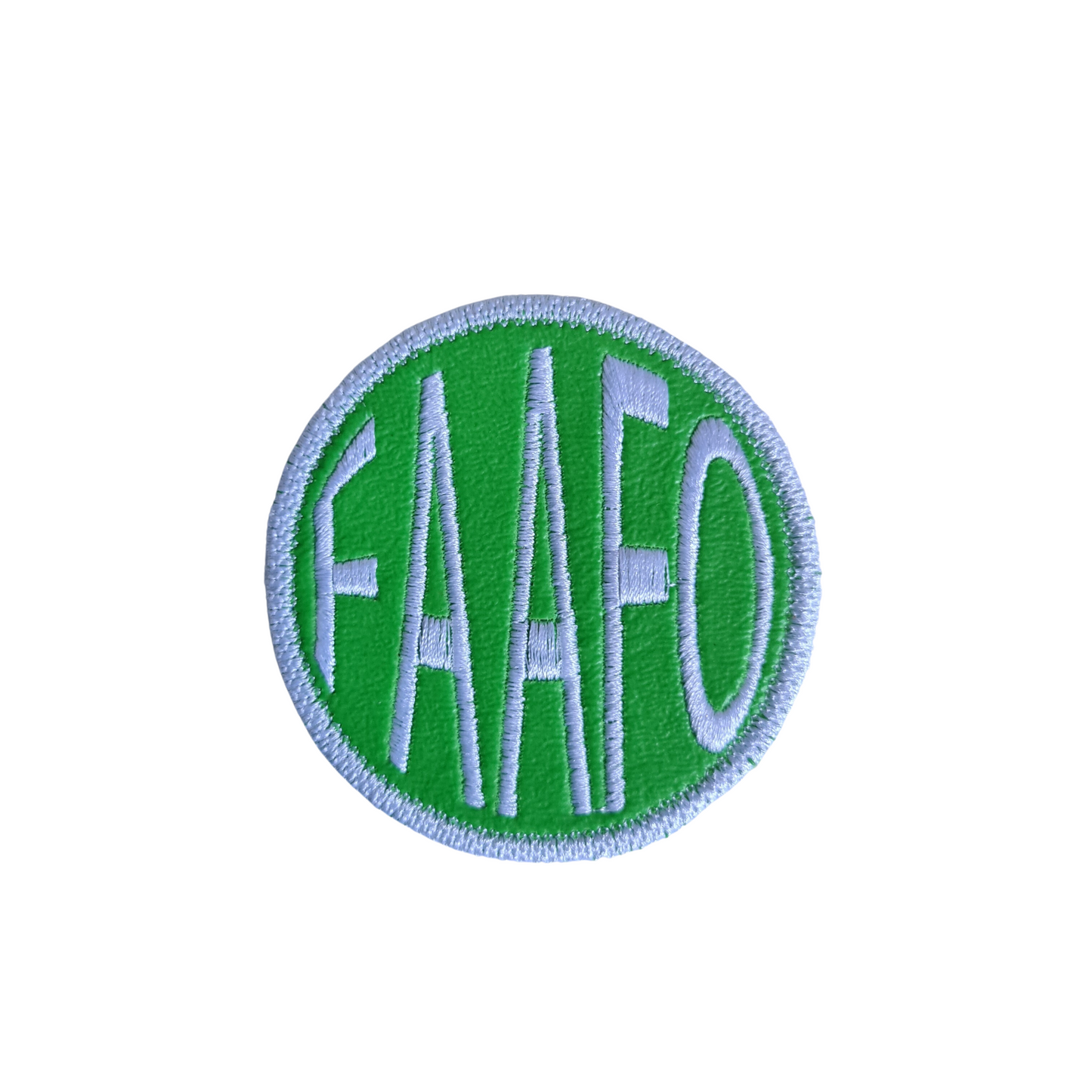 Embroidered Small Circular Vinyl Patch FAAFO